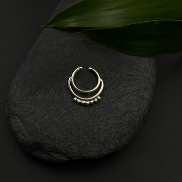 Big Crescent Moon Septum Ring (clip-on)